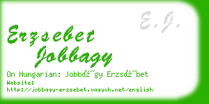 erzsebet jobbagy business card